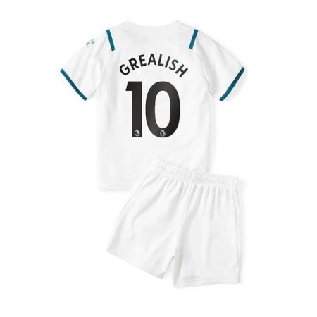 Camisola Manchester City Jack Grealish 10 Criança Equipamento Alternativa 2021-22